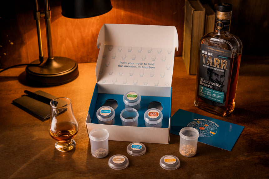 Bourbon Nosing Sample Kit, In Use